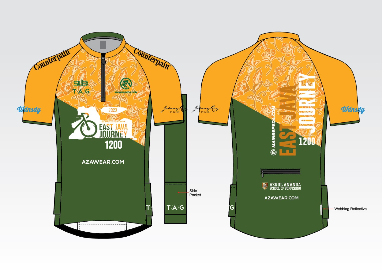 East Java Journey 2023 Jersey Peserta Bermotif Batik Khas Jawa Timur